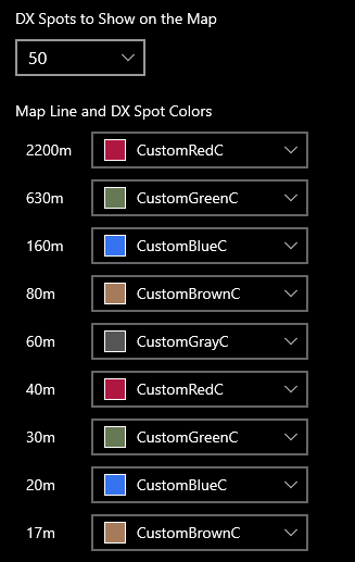 DX spots lines.