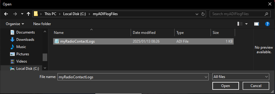 Logs widget.