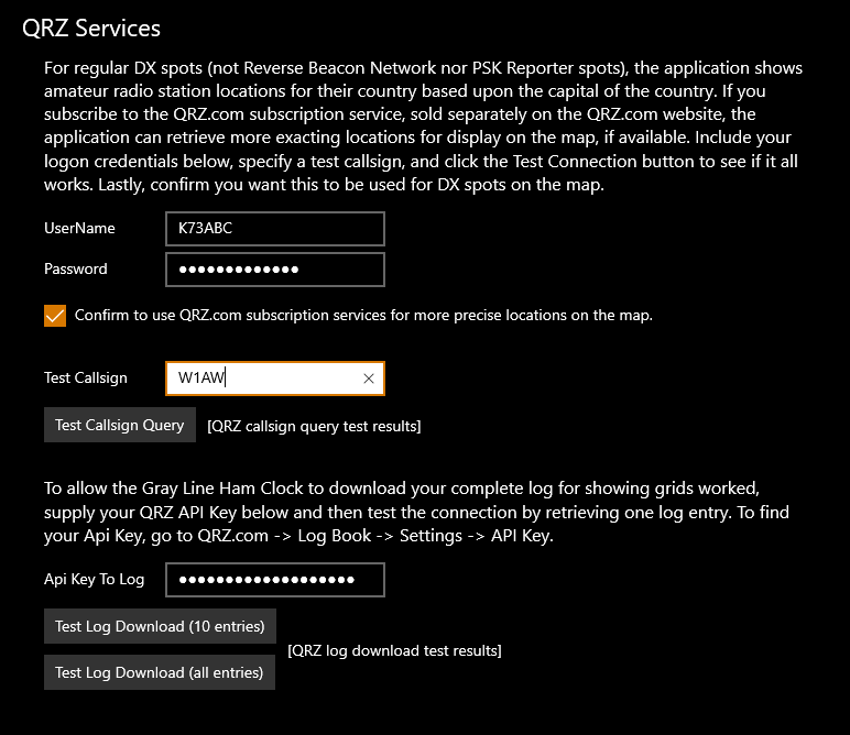 QRZ XML Service.