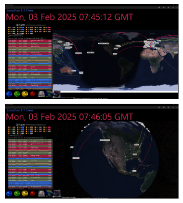 2D Mercator and 3D Globe.
